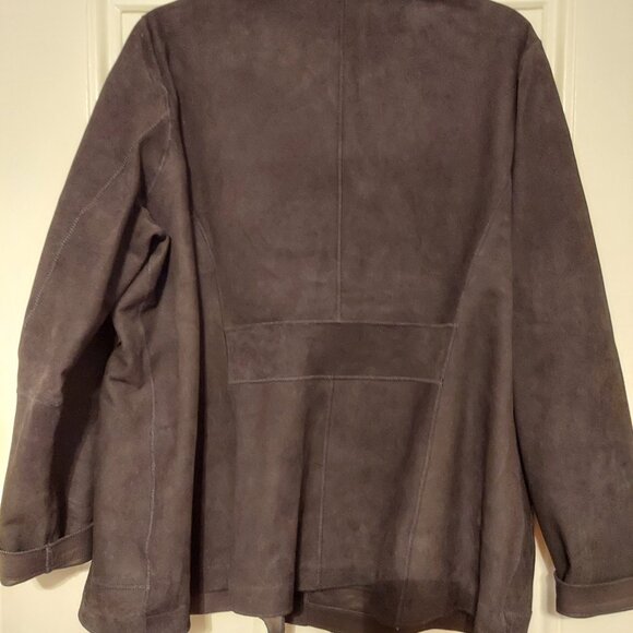 NEW! Reversible Black Leather & Suede Blazer from Florence Italy size XL - Picture 2 of 4